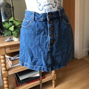Button up Jean Skirt